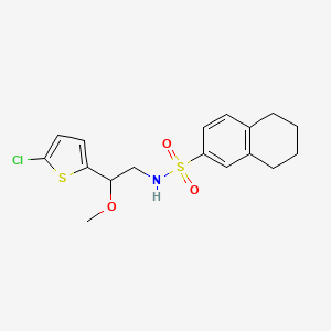 molecular formula C17H20ClNO3S2 B2951022 N-[2-(5-chlorothiophen-2-yl)-2-methoxyethyl]-5,6,7,8-tetrahydronaphthalene-2-sulfonamide CAS No. 2034598-88-2