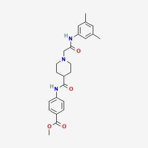 Methyl 4-(1-(2-((3,5-dimethylphenyl)amino)-2-oxoethyl)piperidine-4-carboxamido)benzoate
