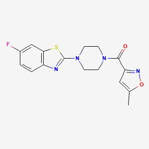 (4-(6-Fluorobenzo[d]thiazol-2-yl)piperazin-1-yl)(5-methylisoxazol-3-yl)methanone