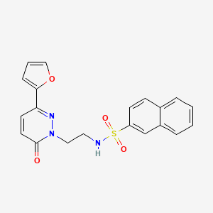 N-(2-(3-(furan-2-yl)-6-oxopyridazin-1(6H)-yl)ethyl)naphthalene-2-sulfonamide