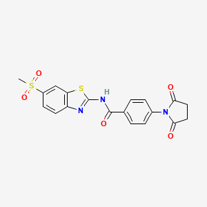 4-(2,5-dioxopyrrolidin-1-yl)-N-(6-(methylsulfonyl)benzo[d]thiazol-2-yl)benzamide