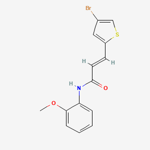 molecular formula C14H12BrNO2S B2951045 (E)-3-(4-bromothiophen-2-yl)-N-(2-methoxyphenyl)prop-2-enamide CAS No. 300813-88-1