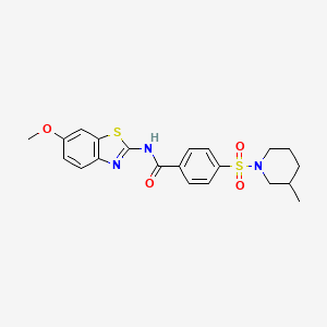 N-(6-methoxybenzo[d]thiazol-2-yl)-4-((3-methylpiperidin-1-yl)sulfonyl)benzamide