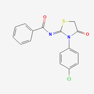 N-[(2Z)-3-(4-chlorophenyl)-4-oxo-1,3-thiazolidin-2-ylidene]benzamide