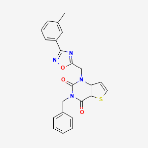 molecular formula C23H18N4O3S B2951058 3-methyl-N-(2-{[4-(3-methylphenyl)piperazin-1-yl]carbonyl}-1H-indol-3-yl)benzamide CAS No. 1251548-67-0