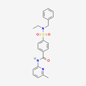 molecular formula C22H23N3O3S B2951065 4-(N-benzyl-N-ethylsulfamoyl)-N-(6-methylpyridin-2-yl)benzamide CAS No. 864939-52-6