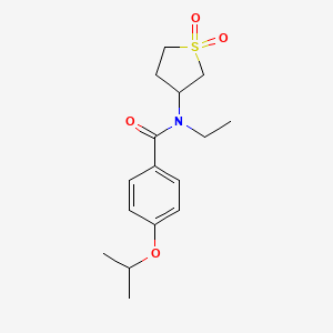 molecular formula C16H23NO4S B2951072 N-(1,1-dioxo-1lambda6-thiolan-3-yl)-N-ethyl-4-(propan-2-yloxy)benzamide CAS No. 874787-80-1