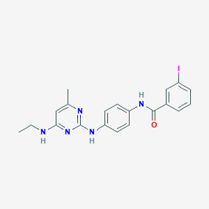 N-(4-{[4-(ethylamino)-6-methylpyrimidin-2-yl]amino}phenyl)-3-iodobenzamide