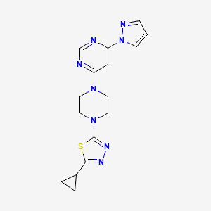 2-Cyclopropyl-5-[4-(6-pyrazol-1-ylpyrimidin-4-yl)piperazin-1-yl]-1,3,4-thiadiazole