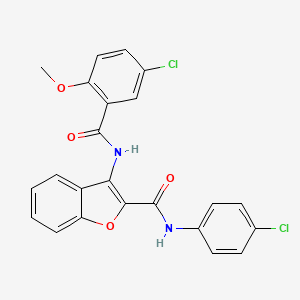 3-(5-chloro-2-methoxybenzamido)-N-(4-chlorophenyl)benzofuran-2-carboxamide