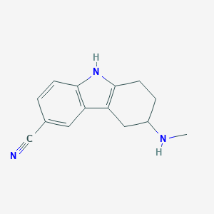 molecular formula C14H15N3 B029511 3-(Methylamino)-2,3,4,9-tetrahydro-1H-carbazole-6-carbonitrile CAS No. 147009-33-4