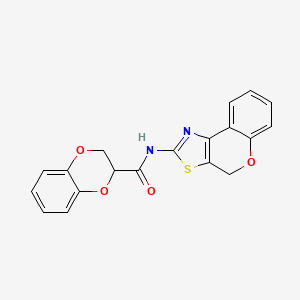molecular formula C19H14N2O4S B2951103 N-(4H-chromeno[4,3-d]thiazol-2-yl)-2,3-dihydrobenzo[b][1,4]dioxine-2-carboxamide CAS No. 681174-67-4