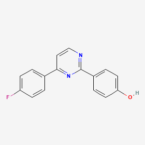 molecular formula C16H11FN2O B2951104 4-[4-(4-fluorophenyl)pyrimidin-2-yl]phenol CAS No. 477846-73-4