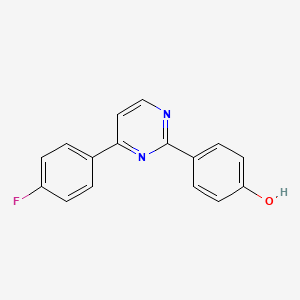 molecular formula C16H11FN2O B2951104 4-[4-(4-Fluorophenyl)-2-pyrimidinyl]benzenol CAS No. 477846-73-4