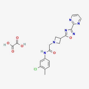 molecular formula C20H19ClN6O6 B2951134 N-(3-chloro-4-methylphenyl)-2-(3-(3-(pyrimidin-2-yl)-1,2,4-oxadiazol-5-yl)azetidin-1-yl)acetamide oxalate CAS No. 1351596-25-2