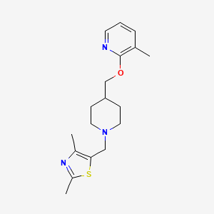 2,4-Dimethyl-5-[[4-[(3-methylpyridin-2-yl)oxymethyl]piperidin-1-yl]methyl]-1,3-thiazole