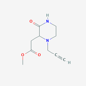 Methyl 2-[3-oxo-1-(prop-2-yn-1-yl)piperazin-2-yl]acetate