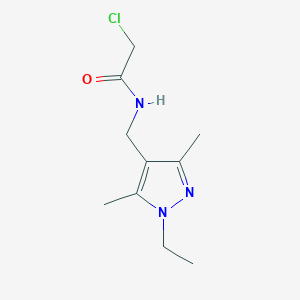 2-Chloro-N-[(1-ethyl-3,5-dimethylpyrazol-4-yl)methyl]acetamide