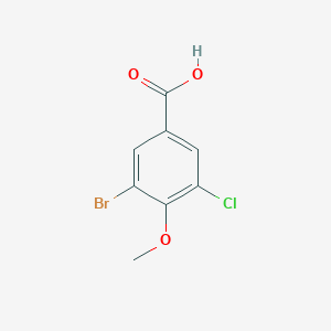 molecular formula C8H6BrClO3 B2951167 3-Bromo-5-chloro-4-methoxybenzoic acid CAS No. 1092308-33-2