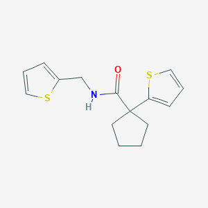 1-(thiophen-2-yl)-N-(thiophen-2-ylmethyl)cyclopentanecarboxamide