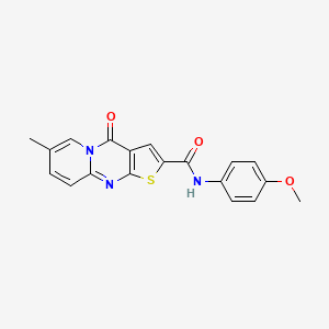 molecular formula C19H15N3O3S B2951190 N-(4-methoxyphenyl)-7-methyl-4-oxo-4H-pyrido[1,2-a]thieno[2,3-d]pyrimidine-2-carboxamide CAS No. 1021260-61-6