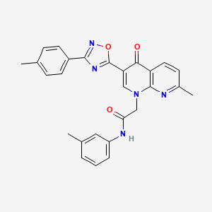molecular formula C27H23N5O3 B2951192 N-cyclopentyl-3-[2-(3-methoxybenzyl)-1,5-dioxo-1,2-dihydro[1,2,4]triazolo[4,3-a]quinazolin-4(5H)-yl]propanamide CAS No. 1030134-12-3