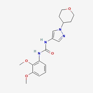 molecular formula C17H22N4O4 B2951198 1-(2,3-dimethoxyphenyl)-3-[1-(oxan-4-yl)-1H-pyrazol-4-yl]urea CAS No. 1797159-12-6