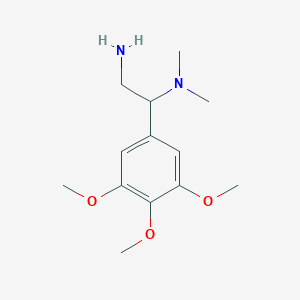 molecular formula C13H22N2O3 B2951201 [2-AMINO-1-(3,4,5-TRIMETHOXYPHENYL)ETHYL]DIMETHYLAMINE CAS No. 906512-23-0