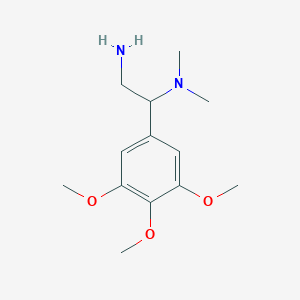 molecular formula C13H22N2O3 B2951201 N,N-dimethyl-1-(3,4,5-trimethoxyphenyl)ethane-1,2-diamine CAS No. 906512-23-0