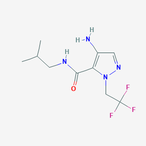 molecular formula C10H15F3N4O B2951202 4-Amino-N-isobutyl-1-(2,2,2-trifluoroethyl)-1H-pyrazole-5-carboxamide CAS No. 2101195-27-9
