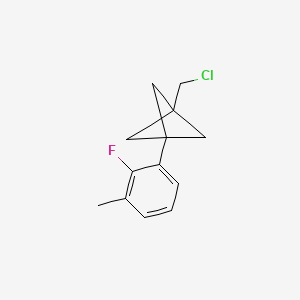 molecular formula C13H14ClF B2951203 1-(Chloromethyl)-3-(2-fluoro-3-methylphenyl)bicyclo[1.1.1]pentane CAS No. 2287345-67-7