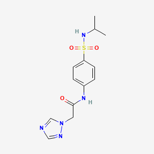 N-[4-(propan-2-ylsulfamoyl)phenyl]-2-(1,2,4-triazol-1-yl)acetamide