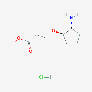 Methyl 3-[(1R,2R)-2-aminocyclopentyl]oxypropanoate;hydrochloride