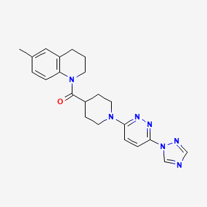 (1-(6-(1H-1,2,4-triazol-1-yl)pyridazin-3-yl)piperidin-4-yl)(6-methyl-3,4-dihydroquinolin-1(2H)-yl)methanone