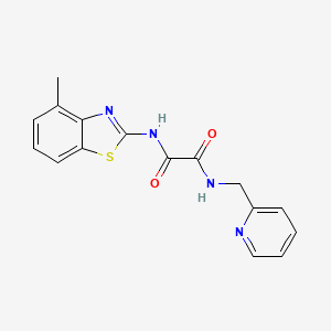 molecular formula C16H14N4O2S B2951222 N1-(4-methylbenzo[d]thiazol-2-yl)-N2-(pyridin-2-ylmethyl)oxalamide CAS No. 899978-21-3