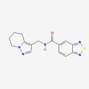 molecular formula C15H15N5OS B2951229 N-({4H,5H,6H,7H-pyrazolo[1,5-a]pyridin-3-yl}methyl)-2,1,3-benzothiadiazole-5-carboxamide CAS No. 2034453-72-8
