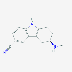 molecular formula C14H15N3 B029513 3R-6-Cyano-3-N-methylamino-1,2,3,4-tetrahydrocarbazole CAS No. 247939-84-0