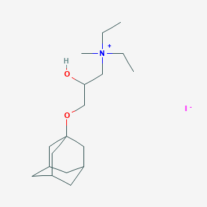 molecular formula C18H34INO2 B2951312 [3-(Adamantan-1-yloxy)-2-hydroxypropyl]diethylmethylazanium iodide CAS No. 1313527-18-2