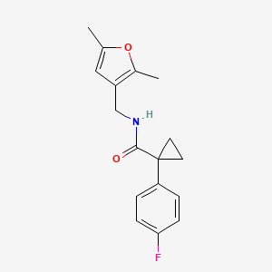 molecular formula C17H18FNO2 B2951322 N-[(2,5-dimethylfuran-3-yl)methyl]-1-(4-fluorophenyl)cyclopropane-1-carboxamide CAS No. 1351589-49-5