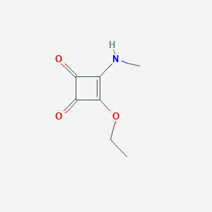 molecular formula C7H9NO3 B2951323 3-ethoxy-4-(methylamino)cyclobut-3-ene-1,2-dione CAS No. 29950-13-8