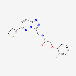 N-((6-(thiophen-3-yl)-[1,2,4]triazolo[4,3-b]pyridazin-3-yl)methyl)-2-(o-tolyloxy)acetamide