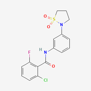 2-chloro-N-(3-(1,1-dioxidoisothiazolidin-2-yl)phenyl)-6-fluorobenzamide