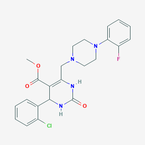 Methyl 4-(2-chlorophenyl)-6-{[4-(2-fluorophenyl)piperazin-1-yl]methyl}-2-oxo-1,2,3,4-tetrahydropyrimidine-5-carboxylate
