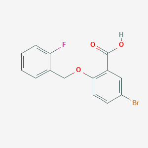 molecular formula C14H10BrFO3 B2951338 5-Bromo-2-[(2-fluorobenzyl)oxy]benzoic acid CAS No. 938231-13-1