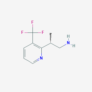 (2R)-2-[3-(Trifluoromethyl)pyridin-2-yl]propan-1-amine