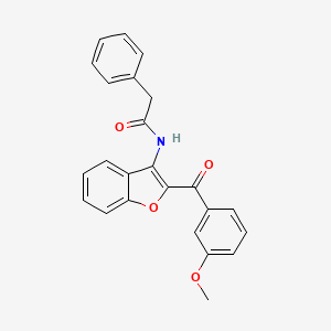 N-[2-(3-methoxybenzoyl)-1-benzofuran-3-yl]-2-phenylacetamide