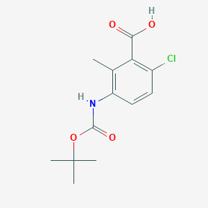 6-Chloro-2-methyl-3-[(2-methylpropan-2-yl)oxycarbonylamino]benzoic acid