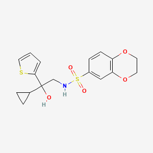N-(2-cyclopropyl-2-hydroxy-2-(thiophen-2-yl)ethyl)-2,3-dihydrobenzo[b][1,4]dioxine-6-sulfonamide