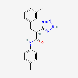 3-(3-methylphenyl)-N-(4-methylphenyl)-2-(2H-tetrazol-5-yl)propanamide