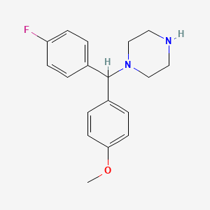 1-[(4-Fluorophenyl)(4-methoxyphenyl)methyl]piperazine